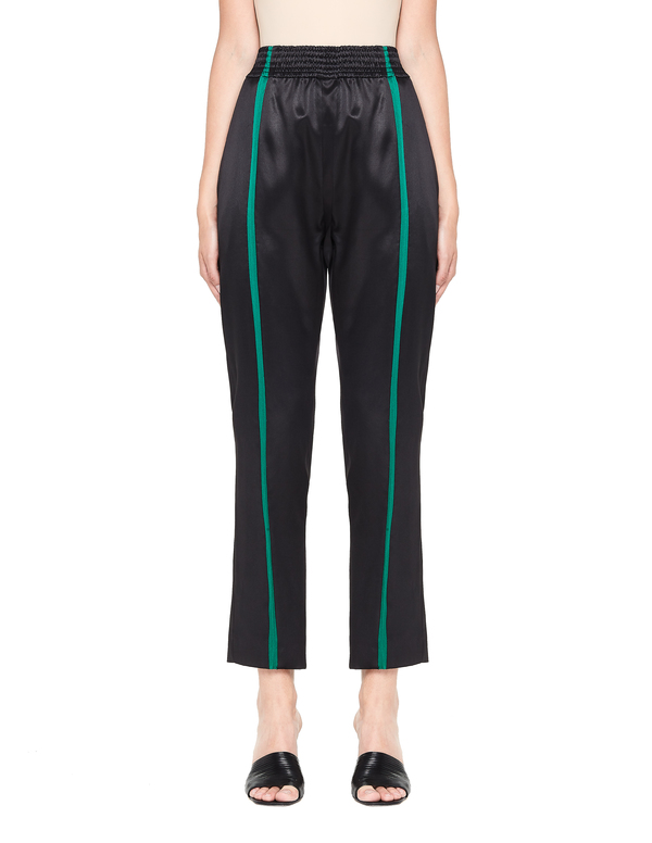 Haider Ackermann Striped Satin Pants - Black | Garmentory