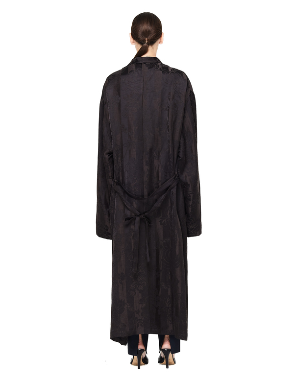 Haider Ackermann Flower-printed Floor Length Robe Coat - Brown
