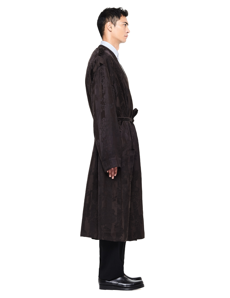 Haider Ackermann Flower-printed Floor Length Robe Coat