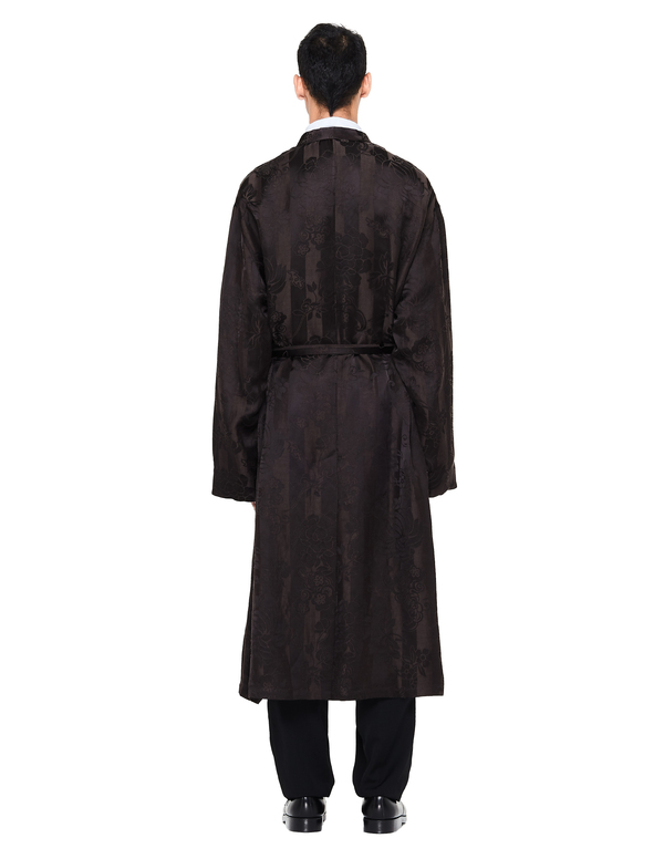 Haider Ackermann Flower-printed Floor Length Robe Coat - Brown
