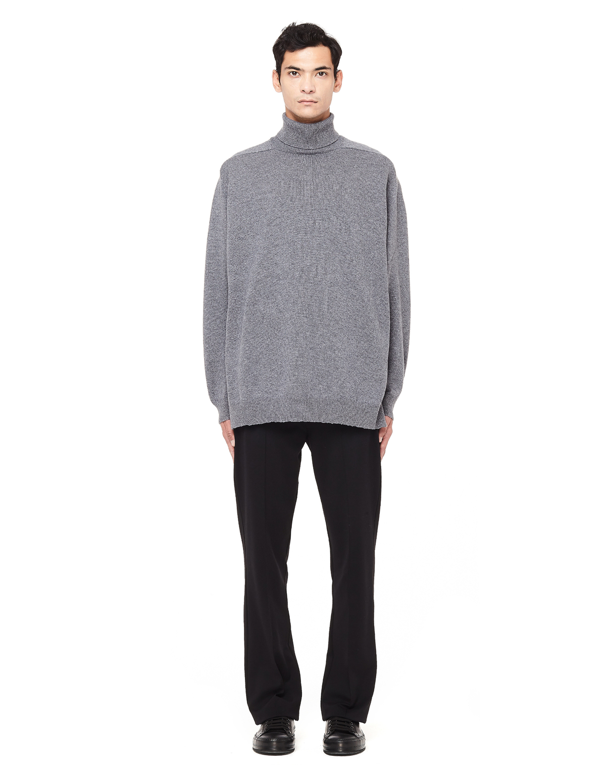Balenciaga Cashmere Turtleneck Sweater - Grey | Garmentory