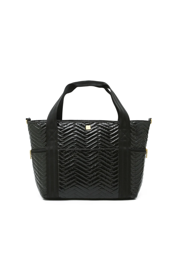 Think Royln Jetset Wingman Tote Bag - Black Patent
