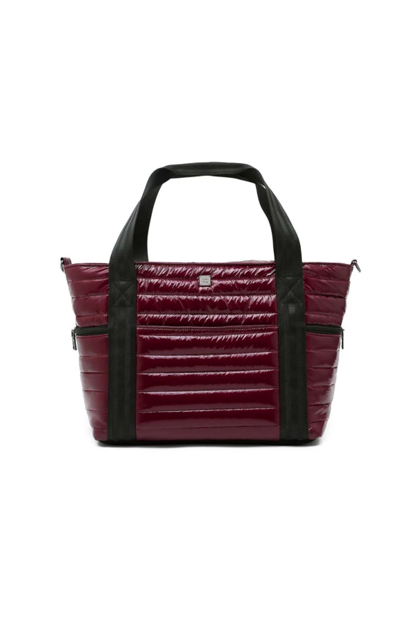Think Royln Jetset Wingman Tote - Glossy Deep Burgundy