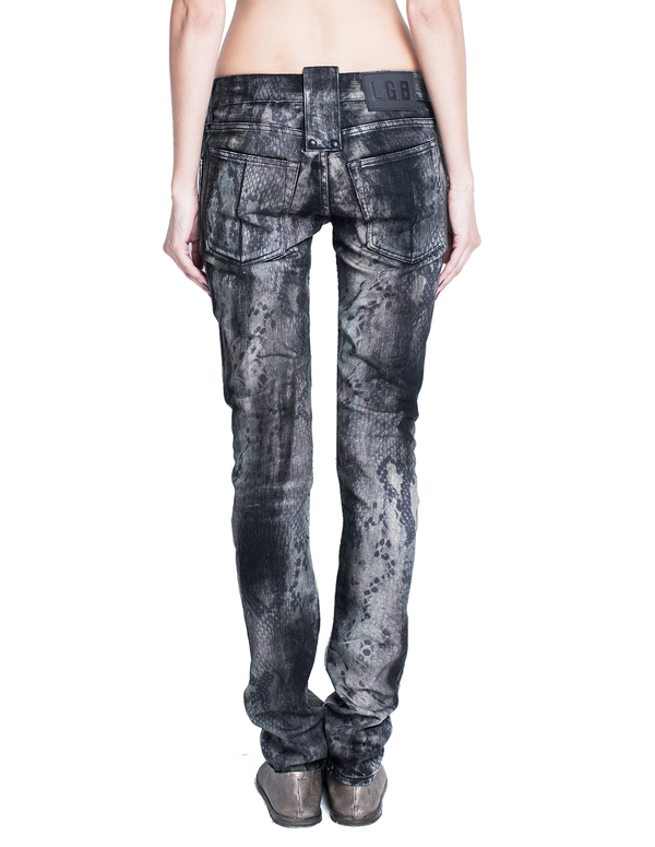 LGB コーティングブラックデニムパンツ LGB coating denim