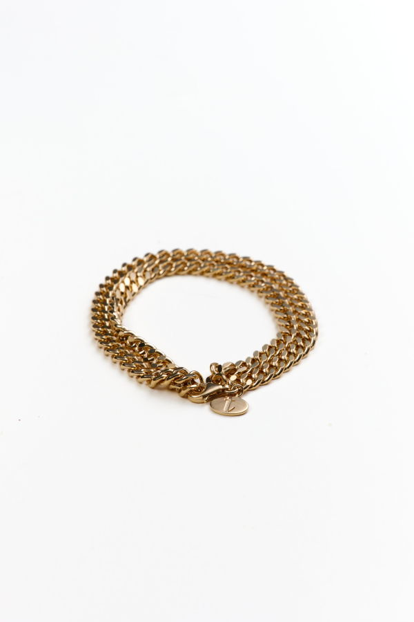Their Studios Olive Double Chain Bracelet