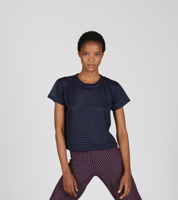 Liana Burnout Margo Top - Stripe Liana Burnout Margo Top - Stripe
