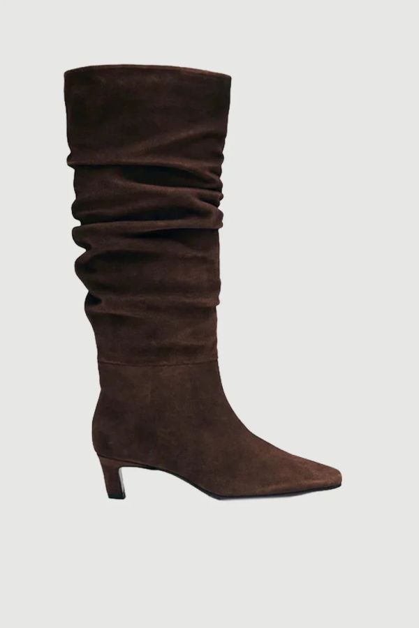 Alohas Kalila Suede Leather Boots - Brown
