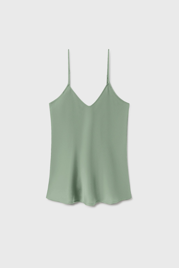 Silk Laundry Bias Cut Cami - Moonshine