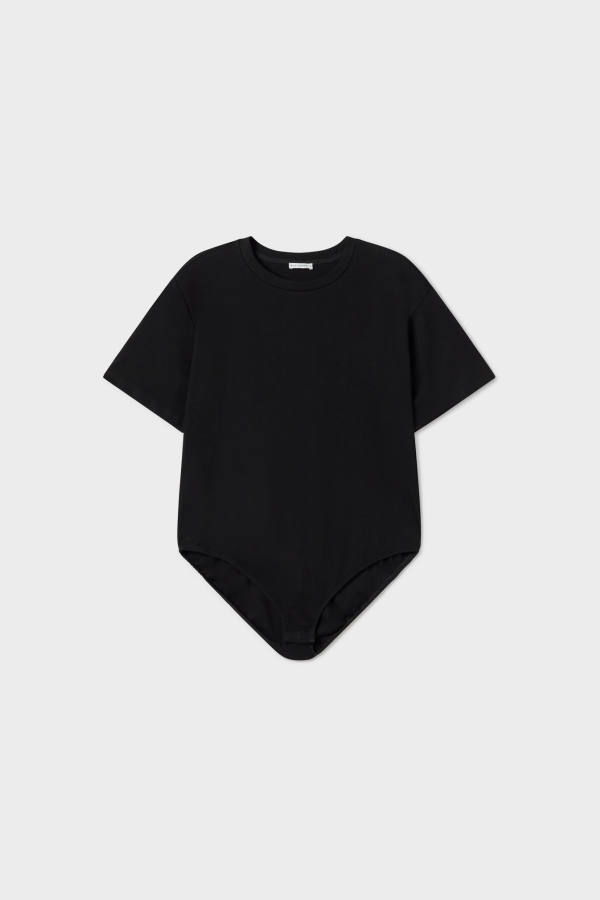 Silk Laundry Bodysuit Tee - Black