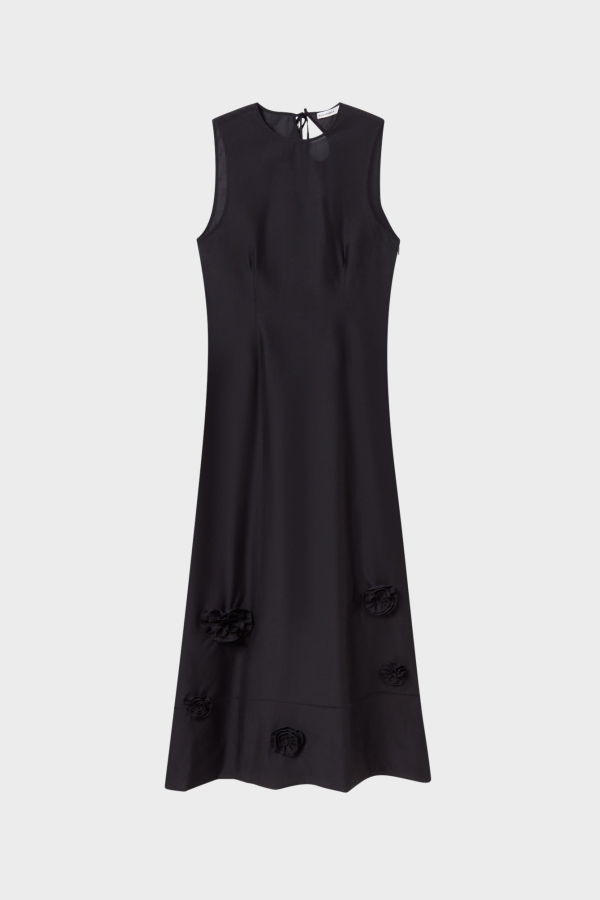 Silk Laundry Cotton Silk Ella Dress - Black
