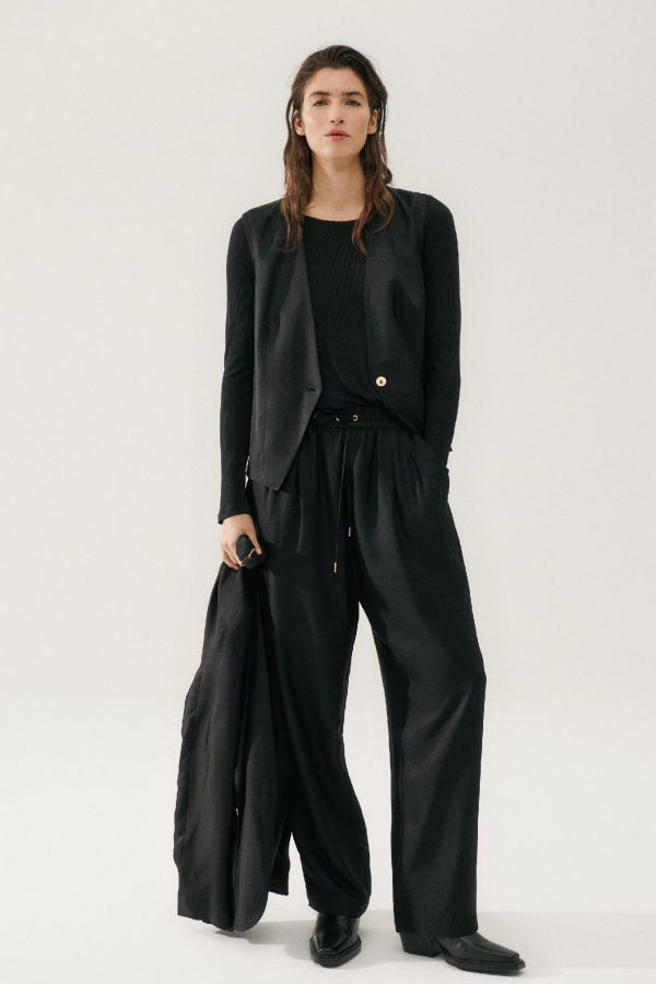Silk Laundry Twill Slouch Vest