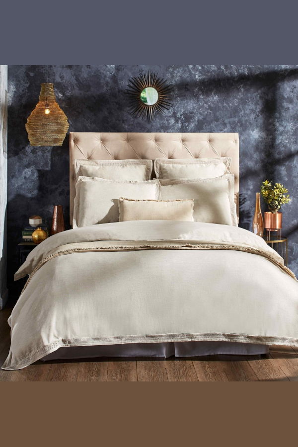 Orchids Lux Home Sienna European Linen Duvet Cover