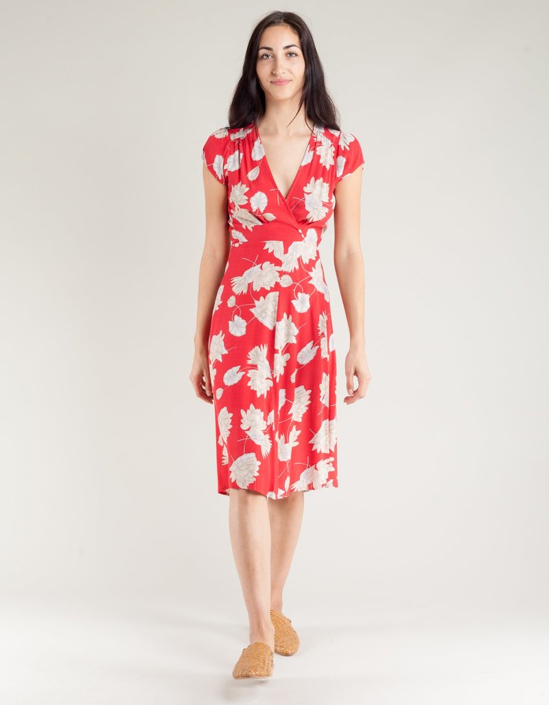 Rollas Dancer Wrap Midi Dress Rouge Waterlily Garmentory