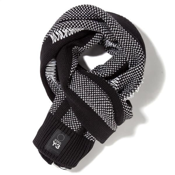 Y-3 Patch-Pocket Scarf in Black ポケット付き Y-3 Knit Scarf - Black | Garmentory