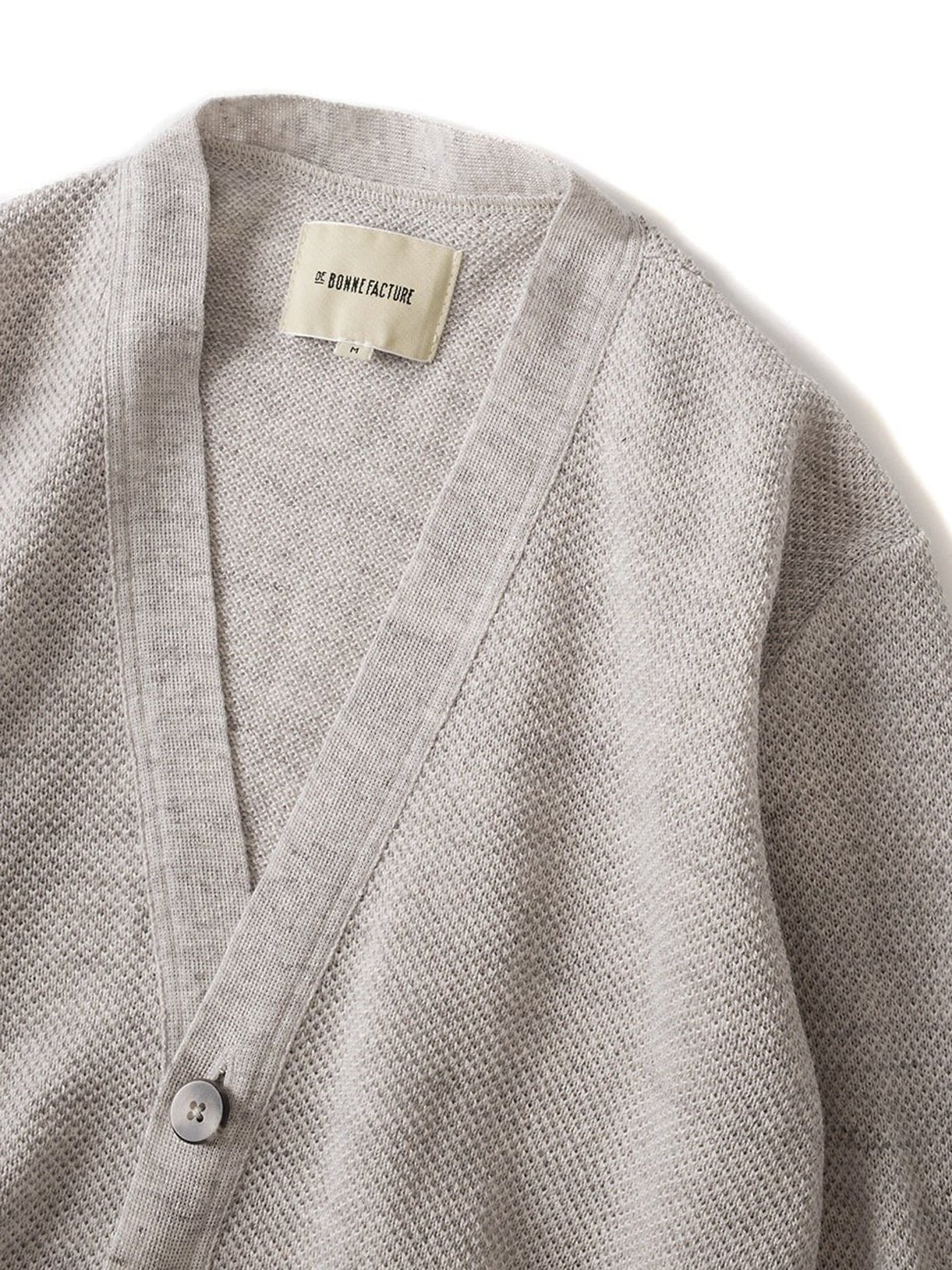 De Bonne Facture Pique Cardigan - Sand  - Image 2 of 2