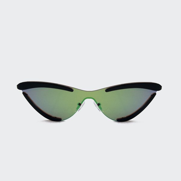 The Adam Selman x Le Specs The Scandal Cateye metal sunglasses in black Adam Selman x Le Specs The Last Lolita Shiny Black Sunglasses main image 4