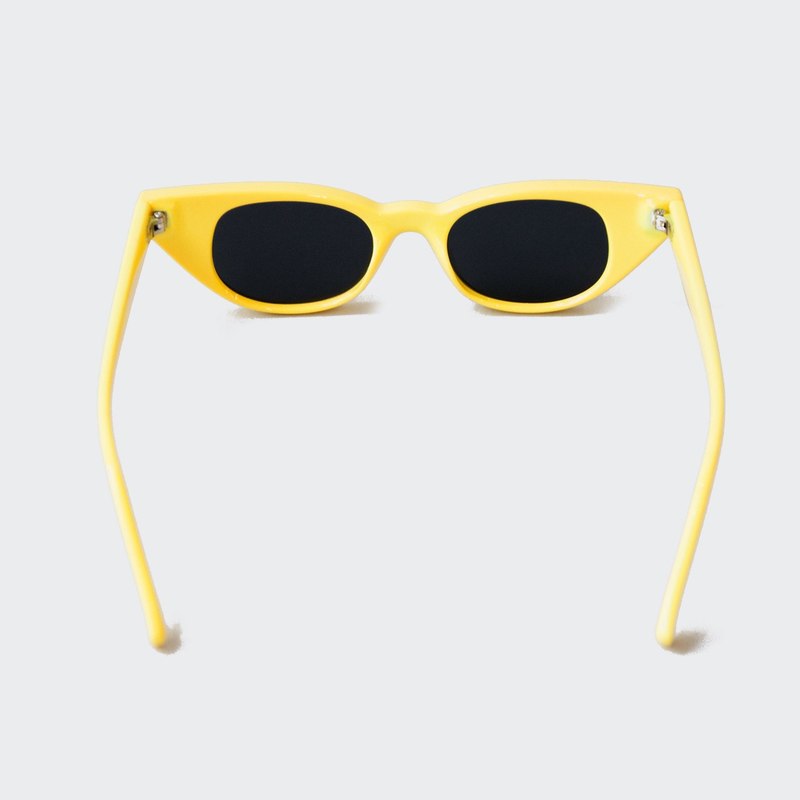Adam Selman x LeSpecs The Breaker Sunglasses in Yellow Adam Selman x Le Specs YellowBlack The Breaker Oval  main image 2