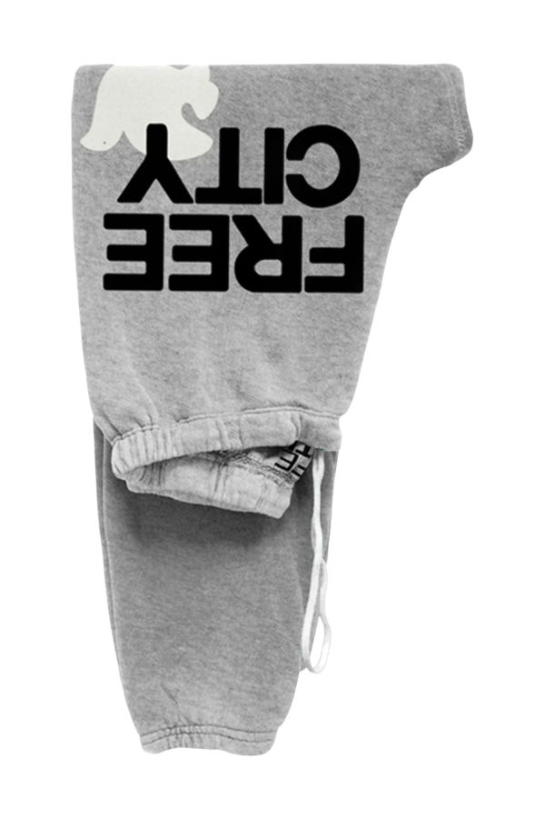 Free city Large Heather Sweatpant - Heather Cream