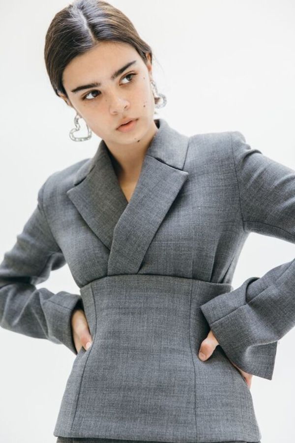 Mars Moon Squiggle Hoop Earrings - Silver Foil