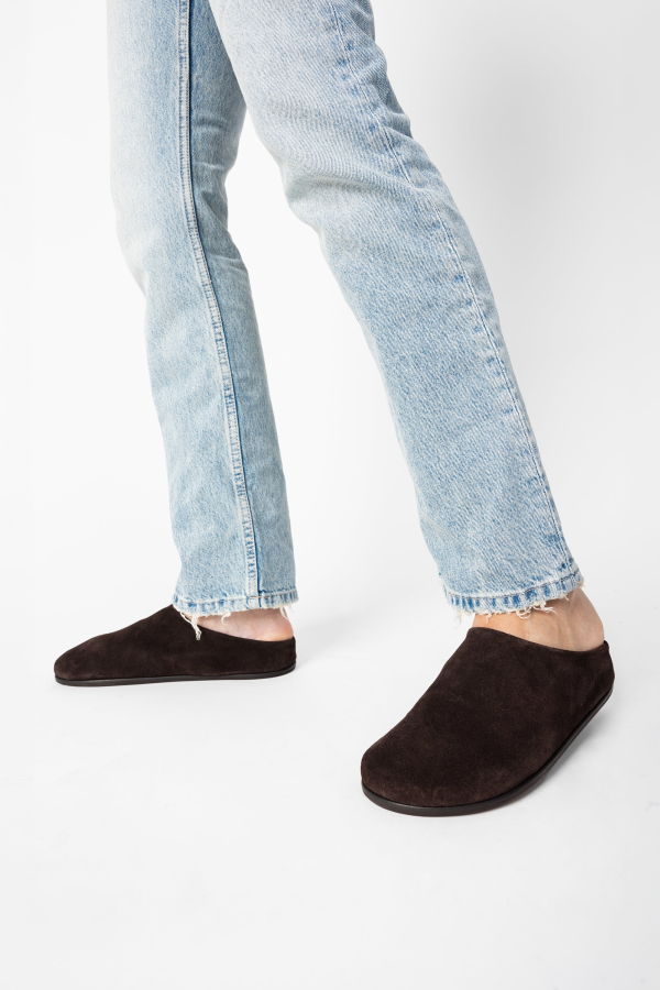 INTENTIONALLY __________. Ago Suede Mule - Chocolate