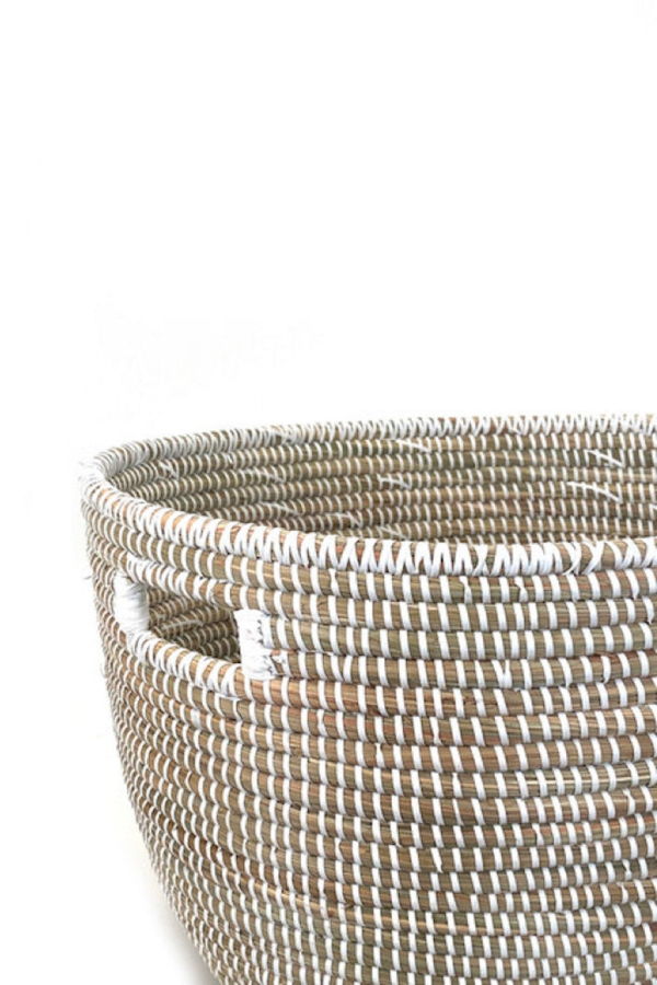 Mbare White Oval Basket