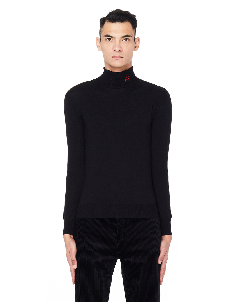 Wool Raf Turtleneck Cable Knit Sweater Raf Simons Oversized Knit