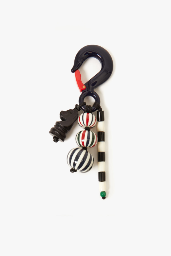 Clare V. Beaded Stripe Fob