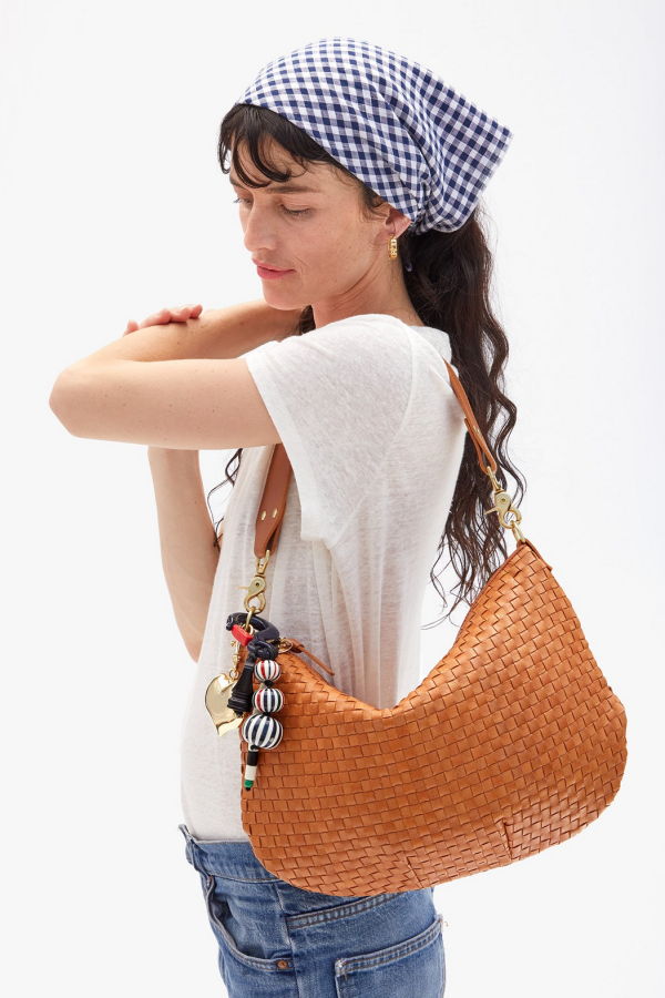 Clare V. Beaded Stripe Fob