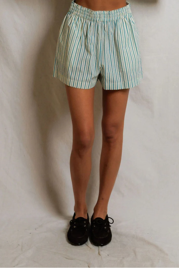 Perfect White Tee Julie Stripe Shorts