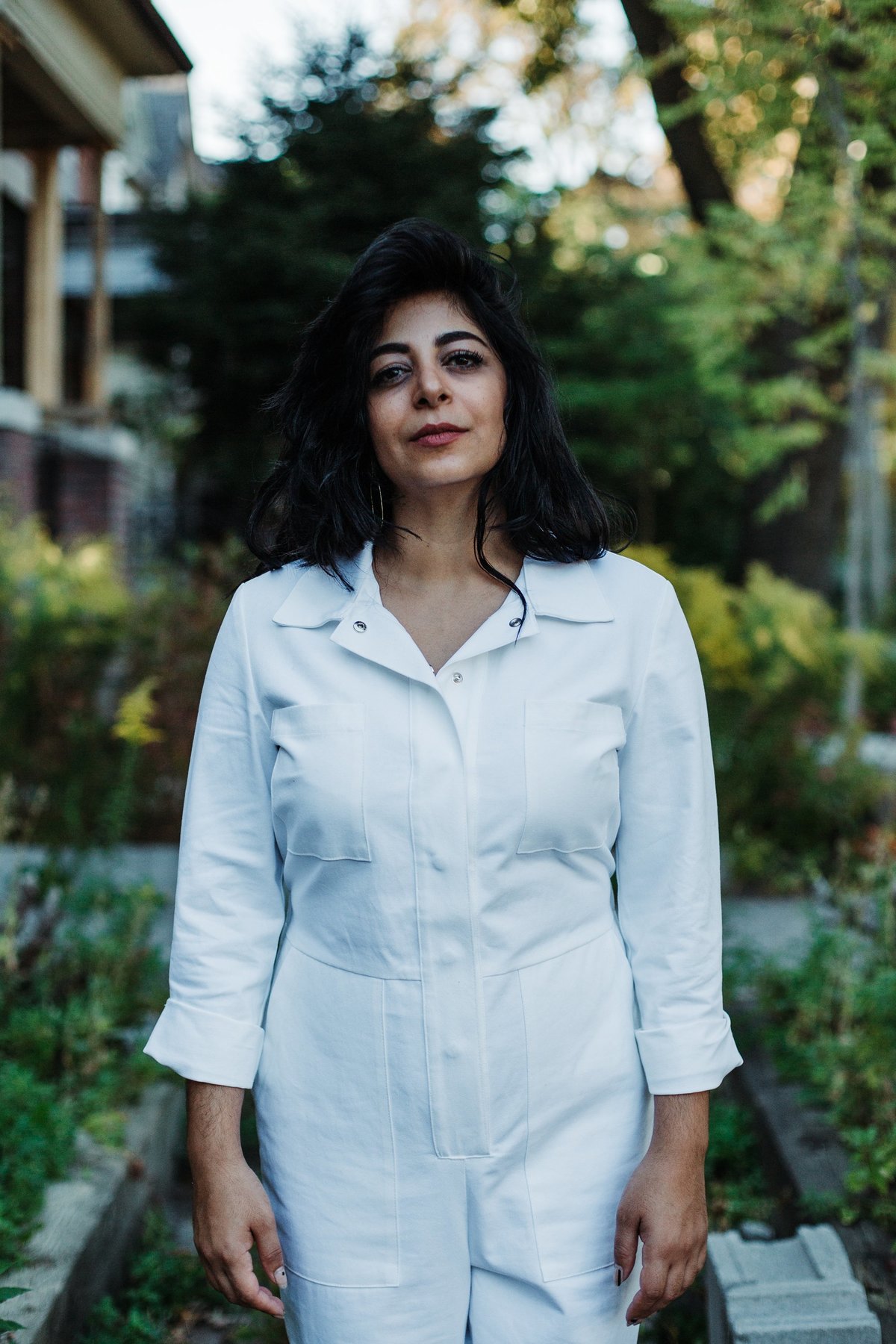 Iris Denim Shy Boy Jumpsuit (White) - Image 2 of 6