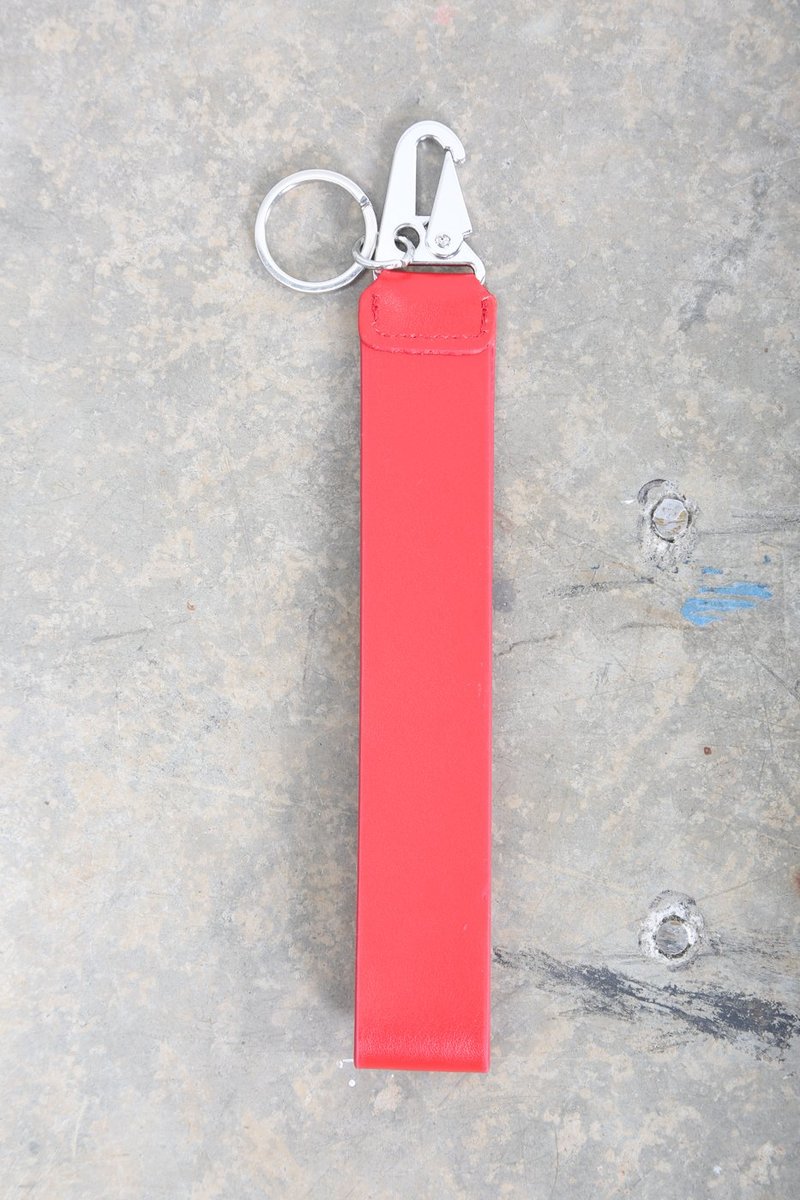 Off-White c/o Virgil Abloh Quote Leather Key Chain - Red/White