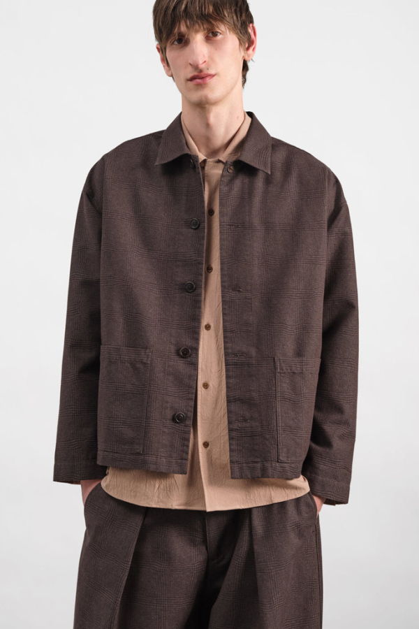 YMC PJ Overshirt - Brown Multi