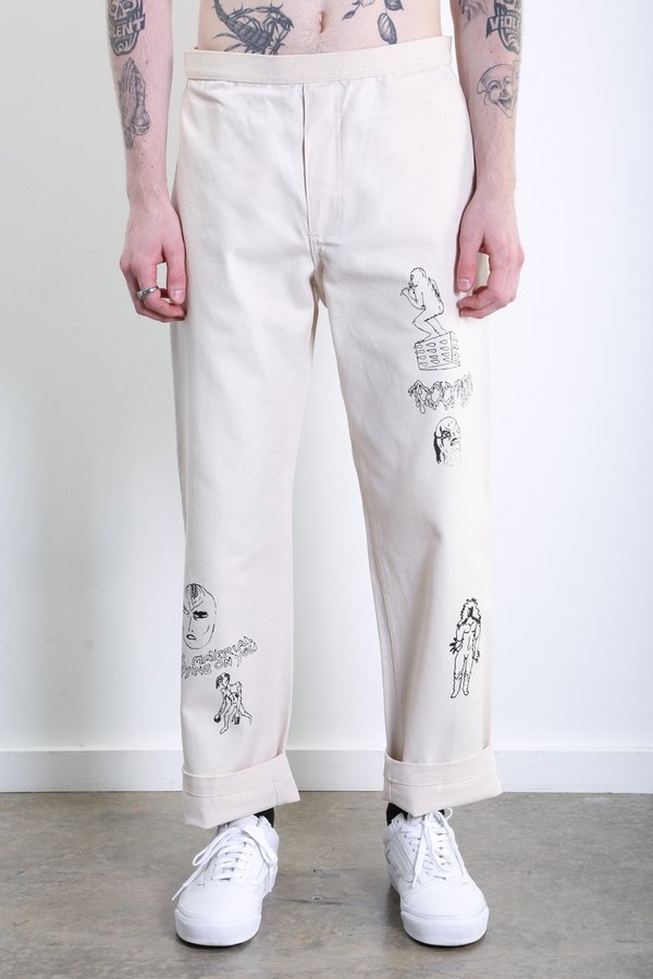 Brain Dead Matt Locke Carpenter Pant - Natural | Garmentory