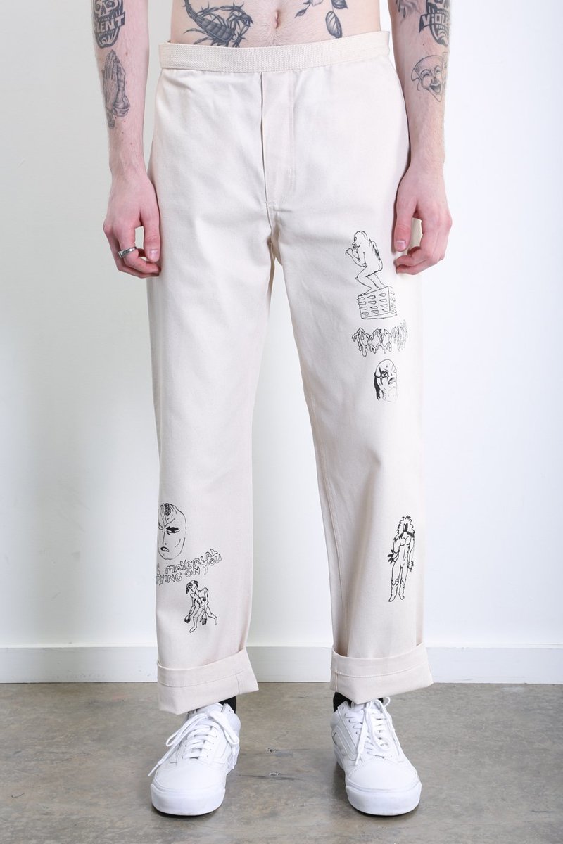 Brain Dead Matt Locke Carpenter Pant - Natural | Garmentory