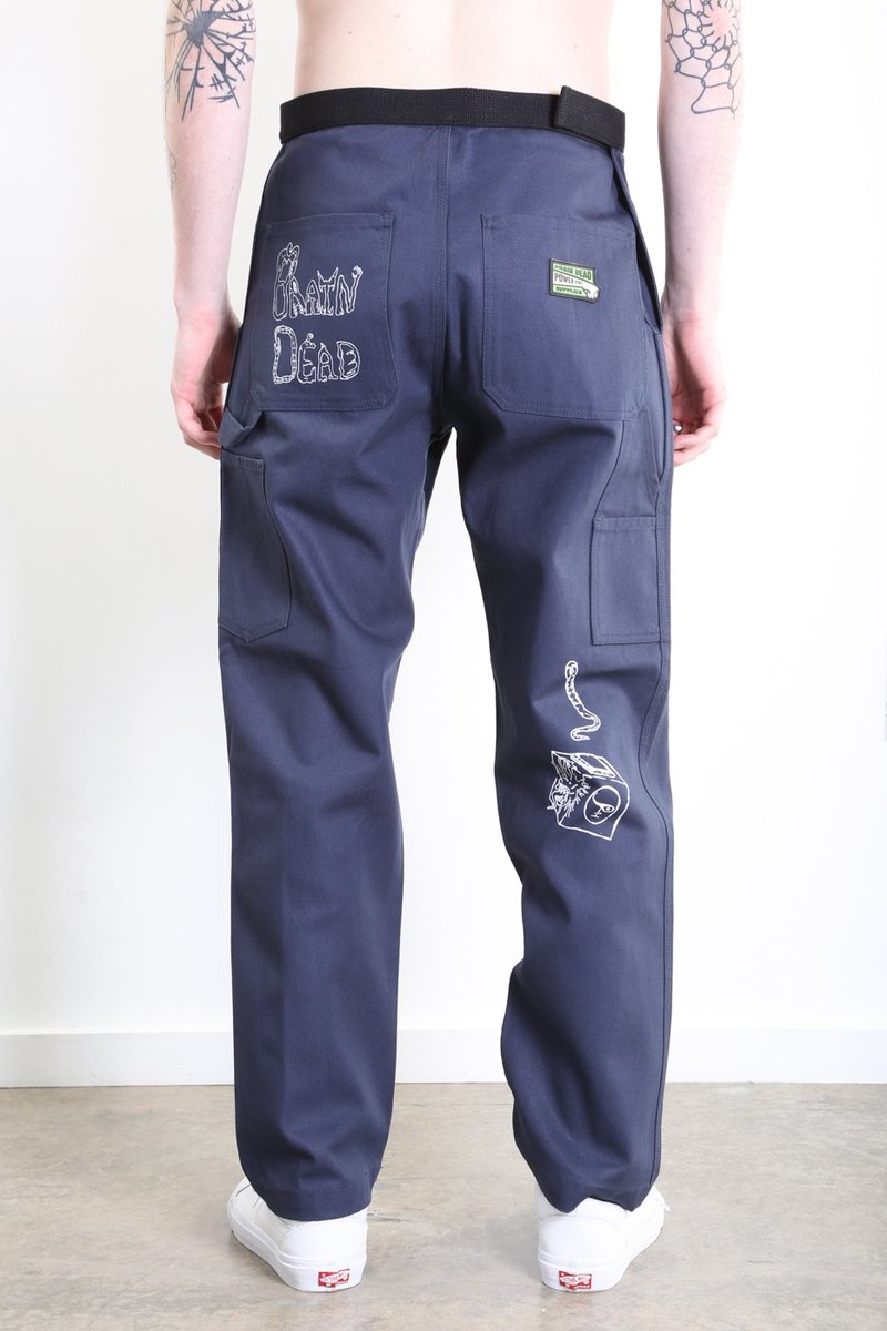 Brain Dead Matt Locke Carpenter Pant - Navy | Garmentory
