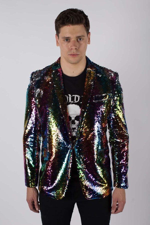 sequin jacket multicolor