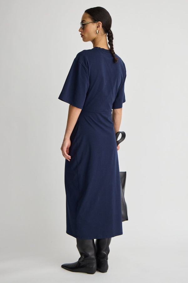 Apiece Apart Luna Cinched Maxi Dress - Heathered Charcoal