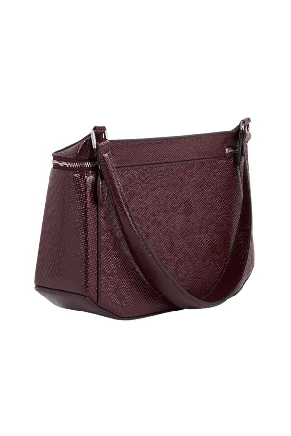 Totême Clip Palmetto Patent Shoulder Bag - Cherry