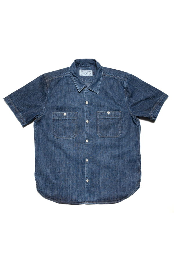 Freenote Cloth Dayton Short Sleeve Shirt - Indigo