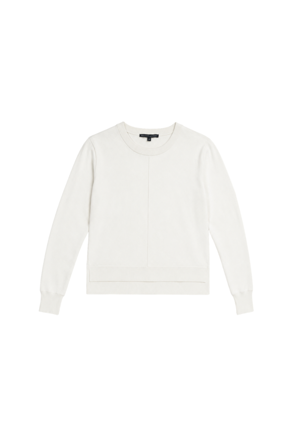 ELLIOTT LAUREN Center Seam Crewneck Sweater - Cream