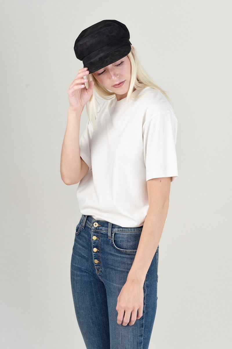 Janessa Leone Jimi Newsboy Hat 100% suede prld.xlg?partno=61849&width=  main image 4