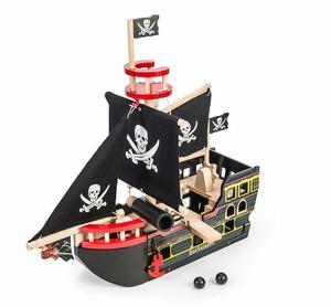 Kids Shop Merci Milo Wooden Pirate Ship - Black Kids Shop Merci Milo Wooden Pirate Ship - Black