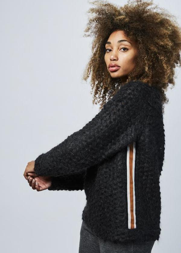 Odeeh Semi Sheer Mohair Sweater - Black 