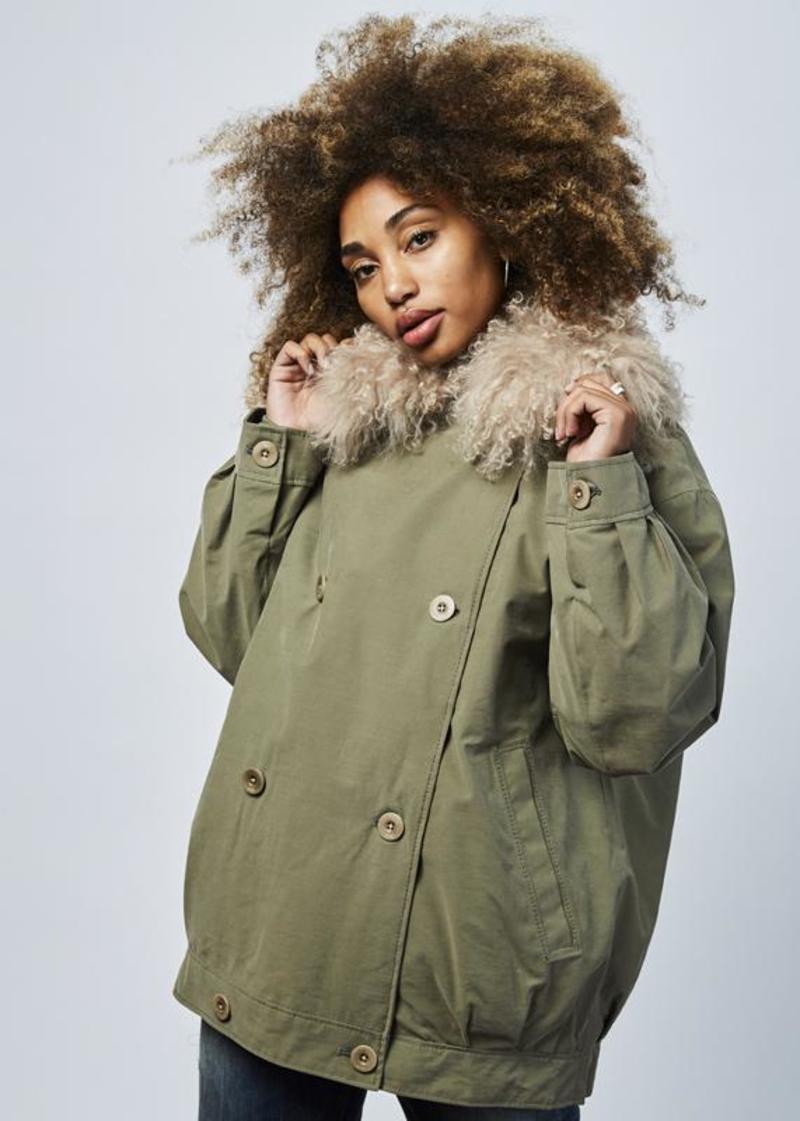 G-Lab Yuki Faux Collar Jacket - Olive | Garmentory G-Lab Yuki Faux Collar Jacket - Olive | Garmentory