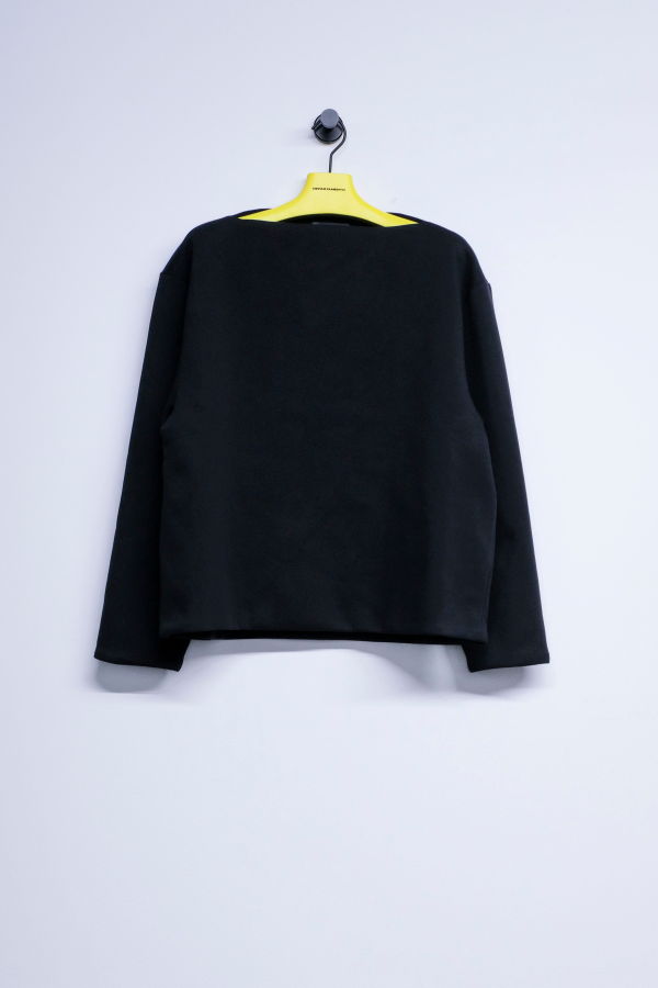 LII Cotton Blend Air Layer Jersey Boatneck Sweatshirt