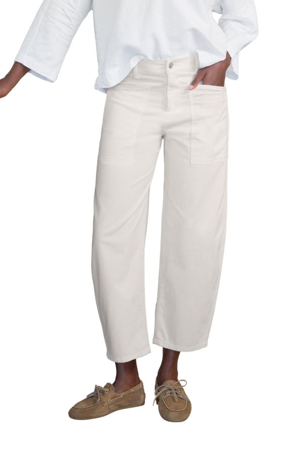 Frank & Eileen Bray Everyday Barrel Pant - Chalk