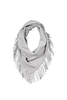 TWP Fringe Triangle Scarf - Light Heather Grey - Thumbnail 1