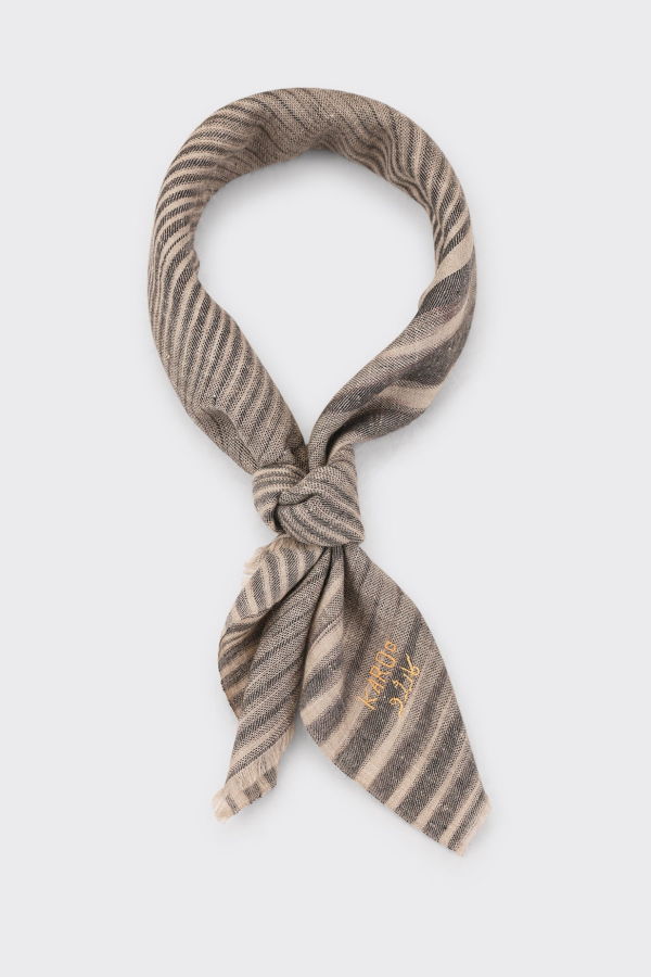 Kardo Handwoven Pashmina Bandana - Charcoal