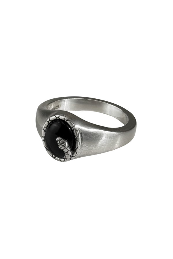 SERGE DENIMES Onyx Serpent Ring