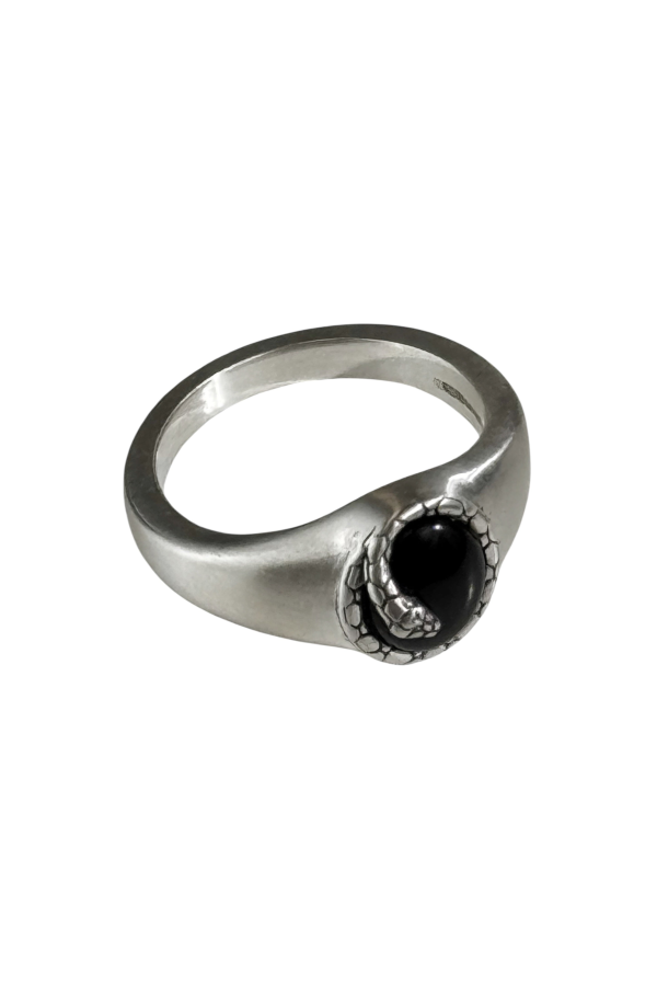SERGE DENIMES Onyx Serpent Ring